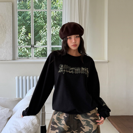 KR CAMO AFTER SWEATSHIRT (BLACK)