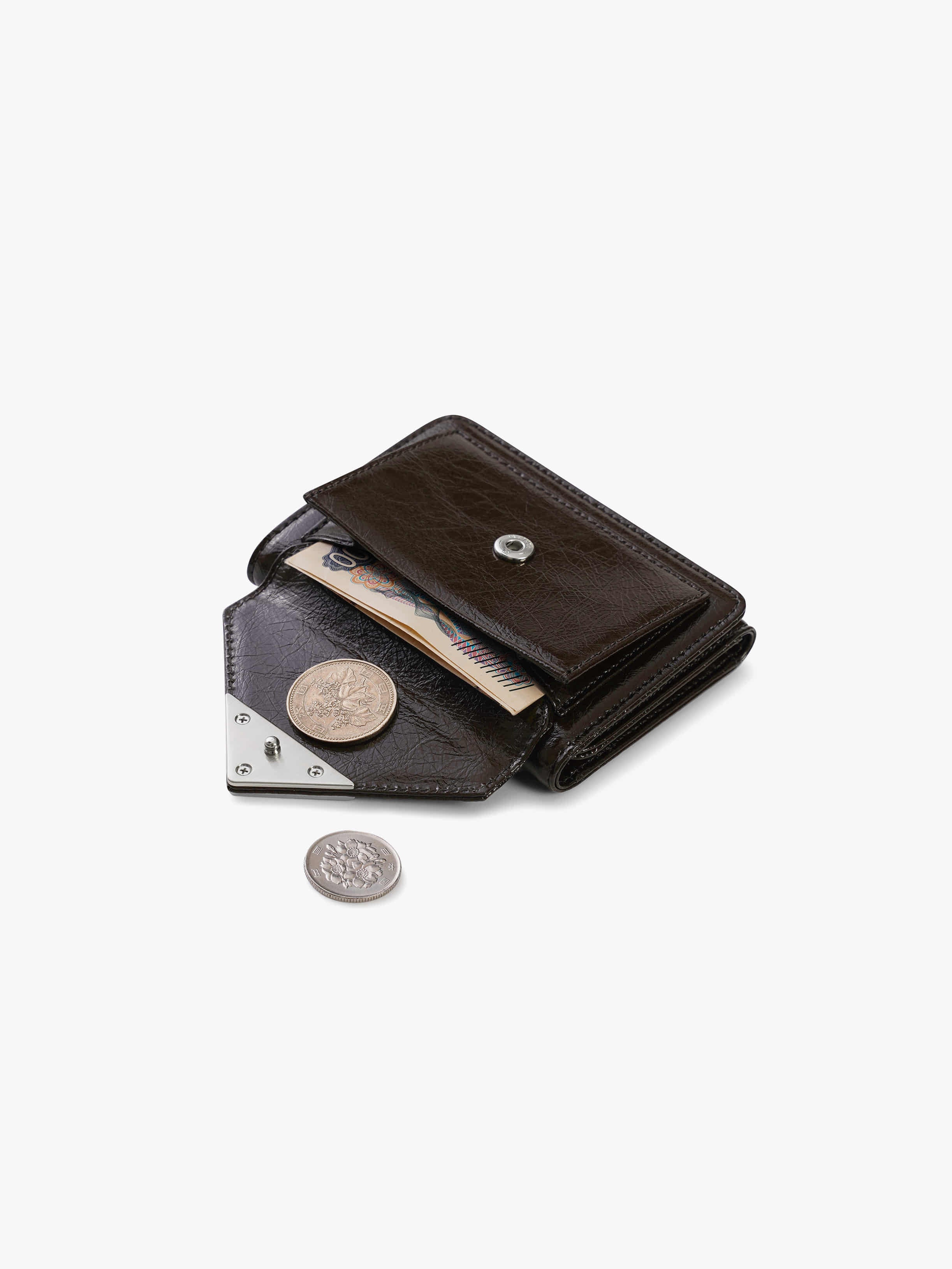 fennec - TRIANGLE COIN POCKET WALLET (ESPRESSO)