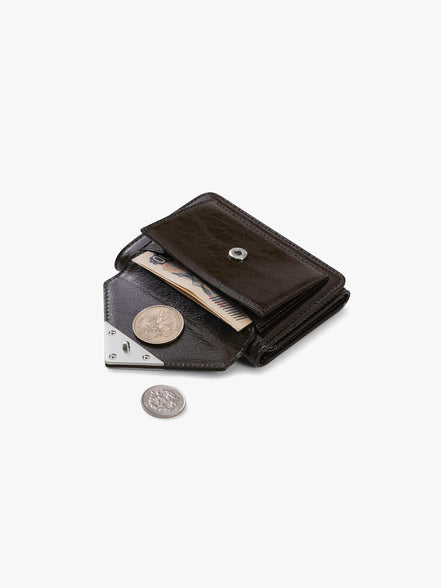 fennec - TRIANGLE COIN POCKET WALLET (ESPRESSO)