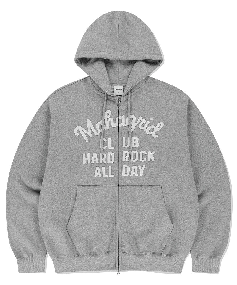 mahagrid - ALL DAY ZIP UP HOODIE (GREY)