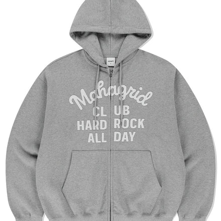 mahagrid - ALL DAY ZIP UP HOODIE (GREY)