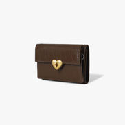 HEARTY TRIPLE WALLET (MOCHA BROWN)