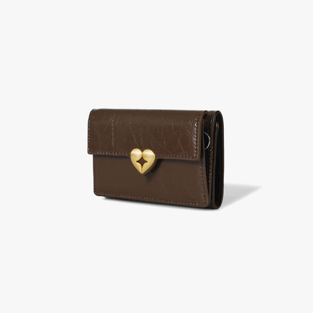 HEARTY TRIPLE WALLET (MOCHA BROWN)