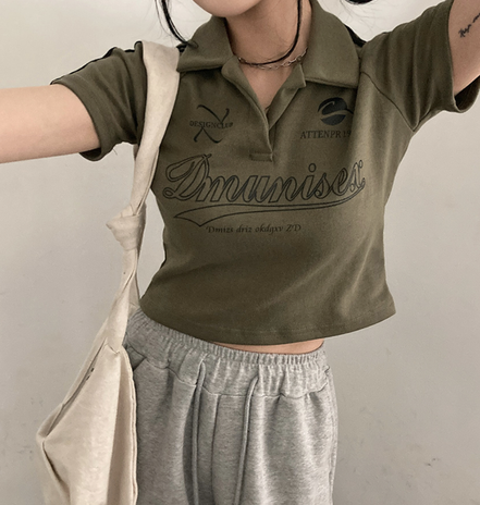 KR Y2K 彷球衣 CROP TEE 4 COLORS