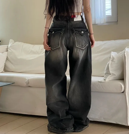 [KARINA同款] KR KARINA DENIM PANTS (2 COLORS)