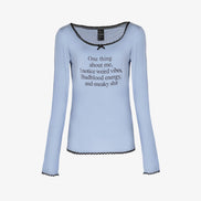 BAD BLOOD - ONE THING LONG SLEEVE TEE (LIGHT BLUE)