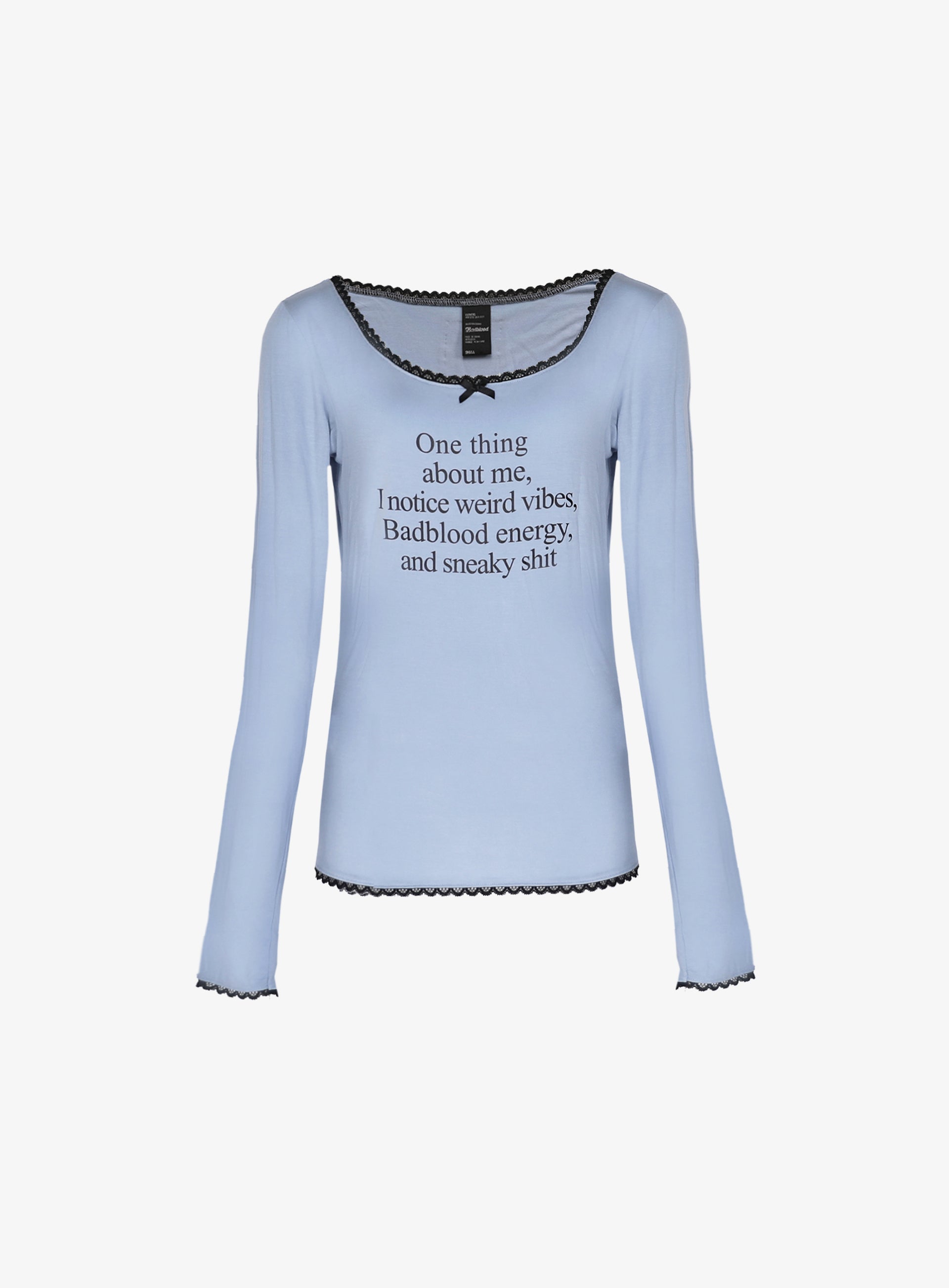 BAD BLOOD - ONE THING LONG SLEEVE TEE (LIGHT BLUE)