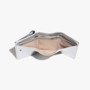CRINKLE HALFMOON MINI WALLET (SILVER)