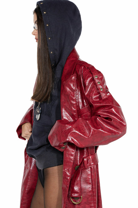 SCULPTOR - Mary Acid Peel Hoodie (Washed Black)