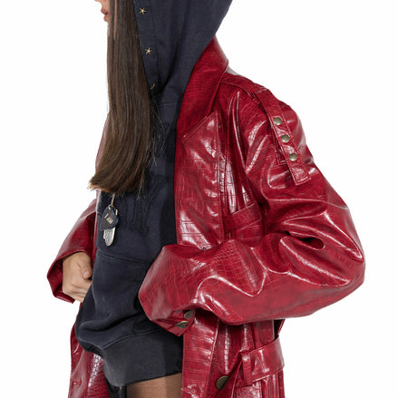 SCULPTOR - Mary Acid Peel Hoodie (Washed Black)