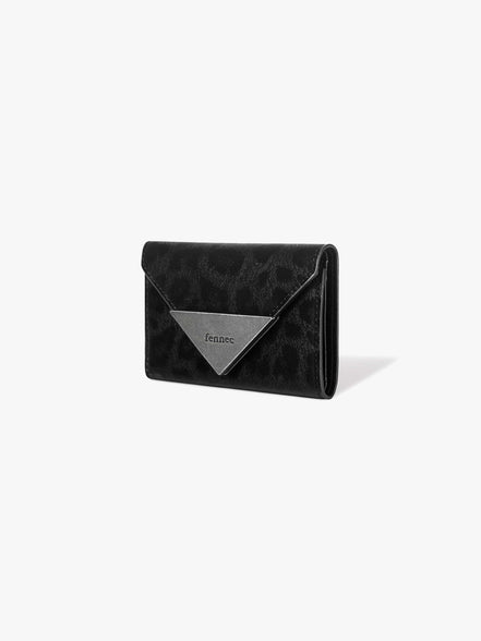 MATT TRIANGLE WALLET (LEOPARD BLACK)
