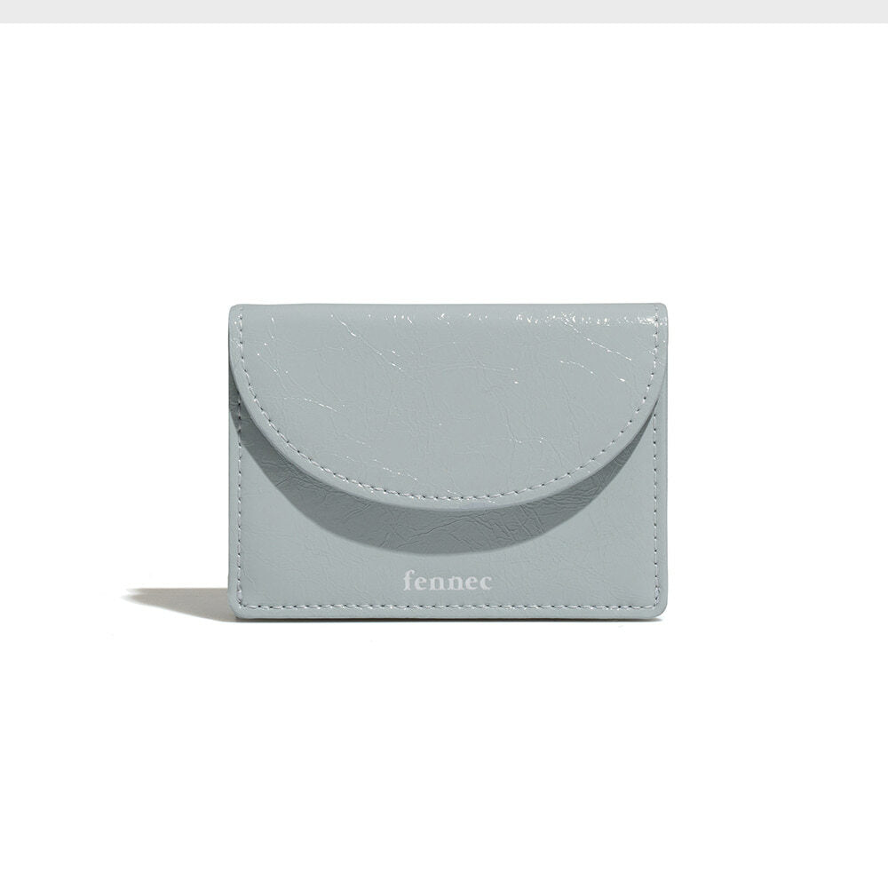 CRINKLE HALFMOON MINI WALLET (MID GREY)