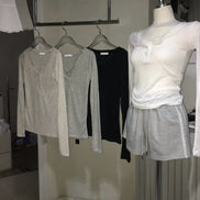 KR BUTTON ROUND NECK TOP (4 COLORS)