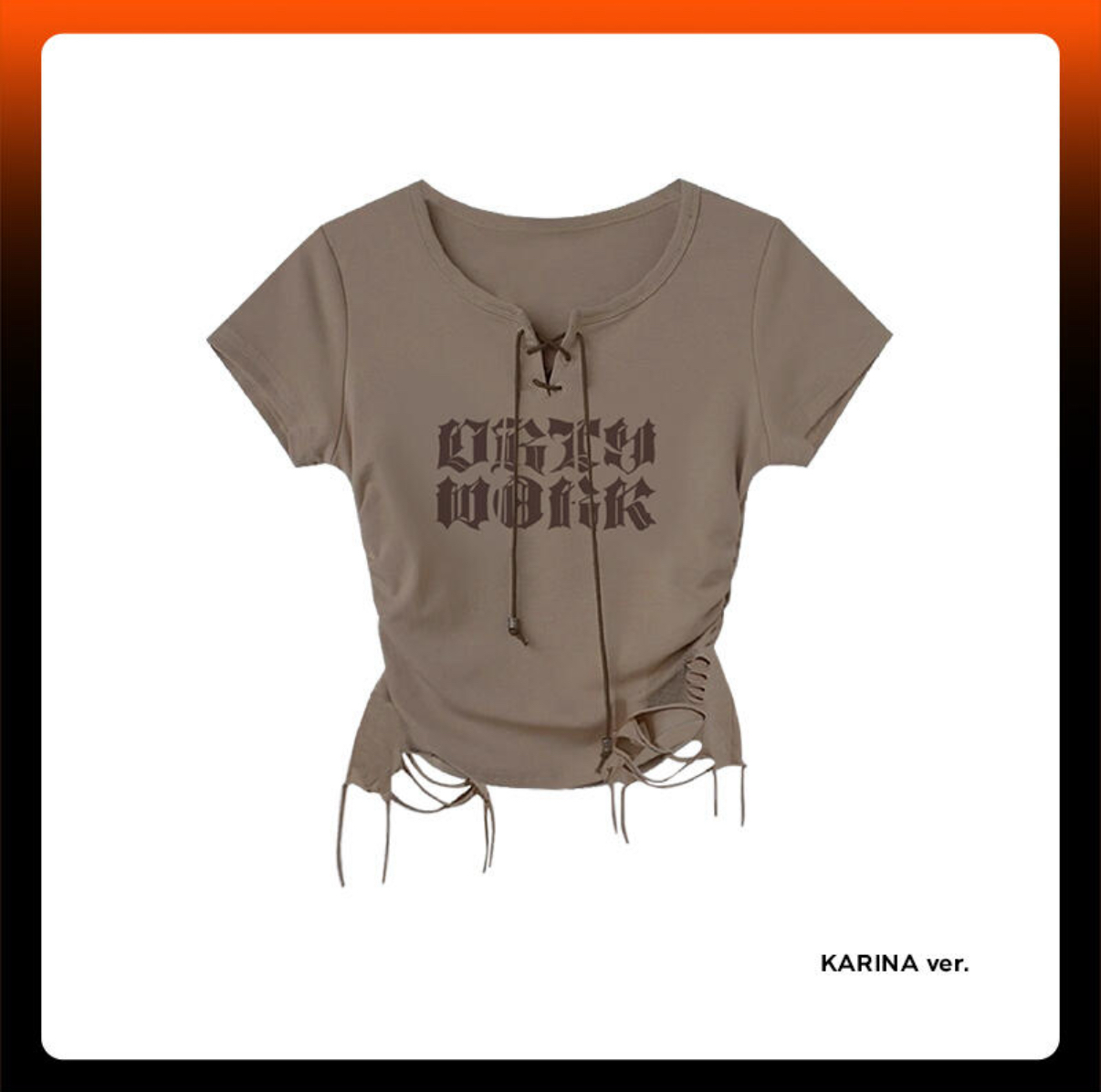 (現貨) aespa dirty work tshirt (GREY)
