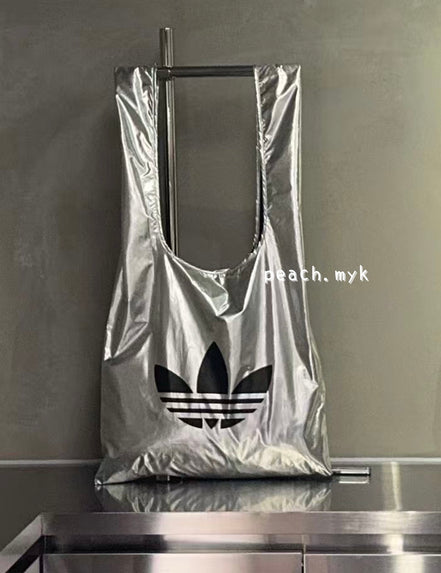 (現貨) 韓國限定 adidas 銀色環保袋