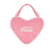 EMIS - VELOUR HEART TOTE BAG-PINK
