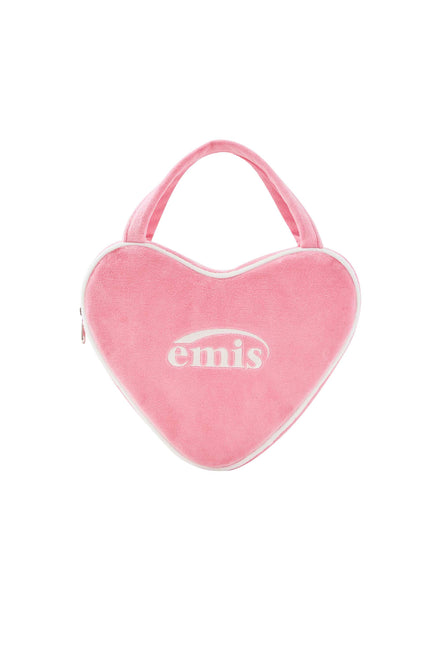 EMIS - VELOUR HEART TOTE BAG-PINK