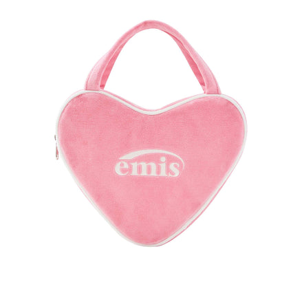 EMIS - VELOUR HEART TOTE BAG-PINK