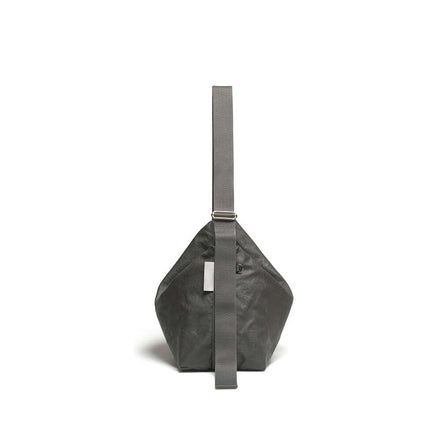 LEATHER HOBO BAG (GREY)