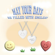 Almost Blue -  HEART SMILE NECKLACE