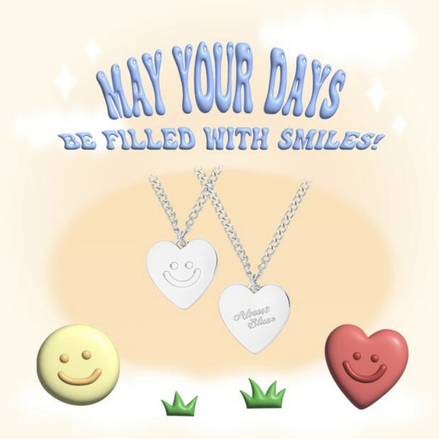 Almost Blue -  HEART SMILE NECKLACE
