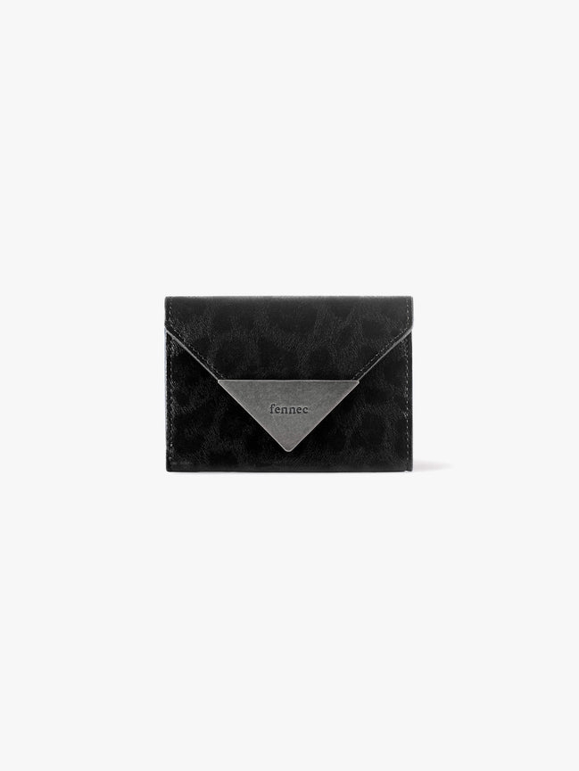 MATT TRIANGLE WALLET (LEOPARD BLACK)