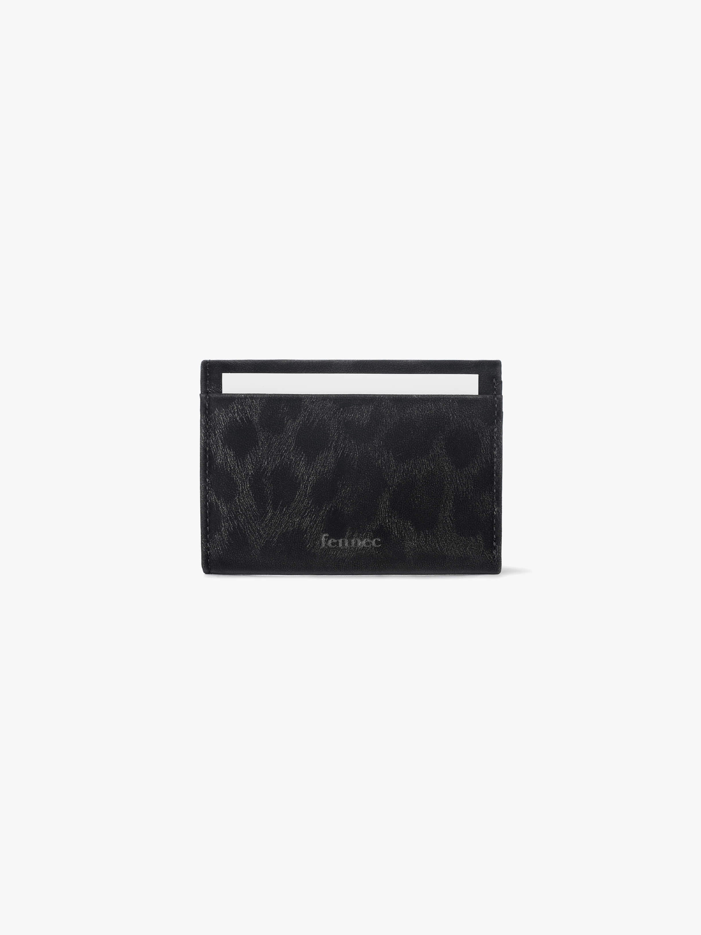 HEARTY FLAP WALLET (LEOPARD BLACK)