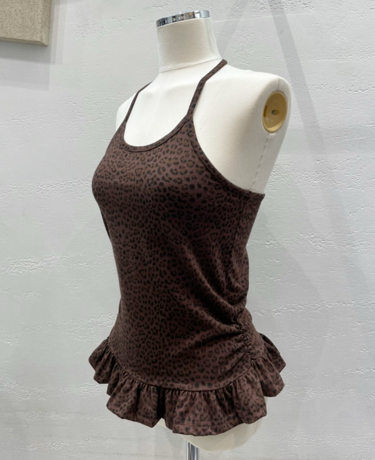 KR LEOPARD RUFFLE TOP (2 COLORS)