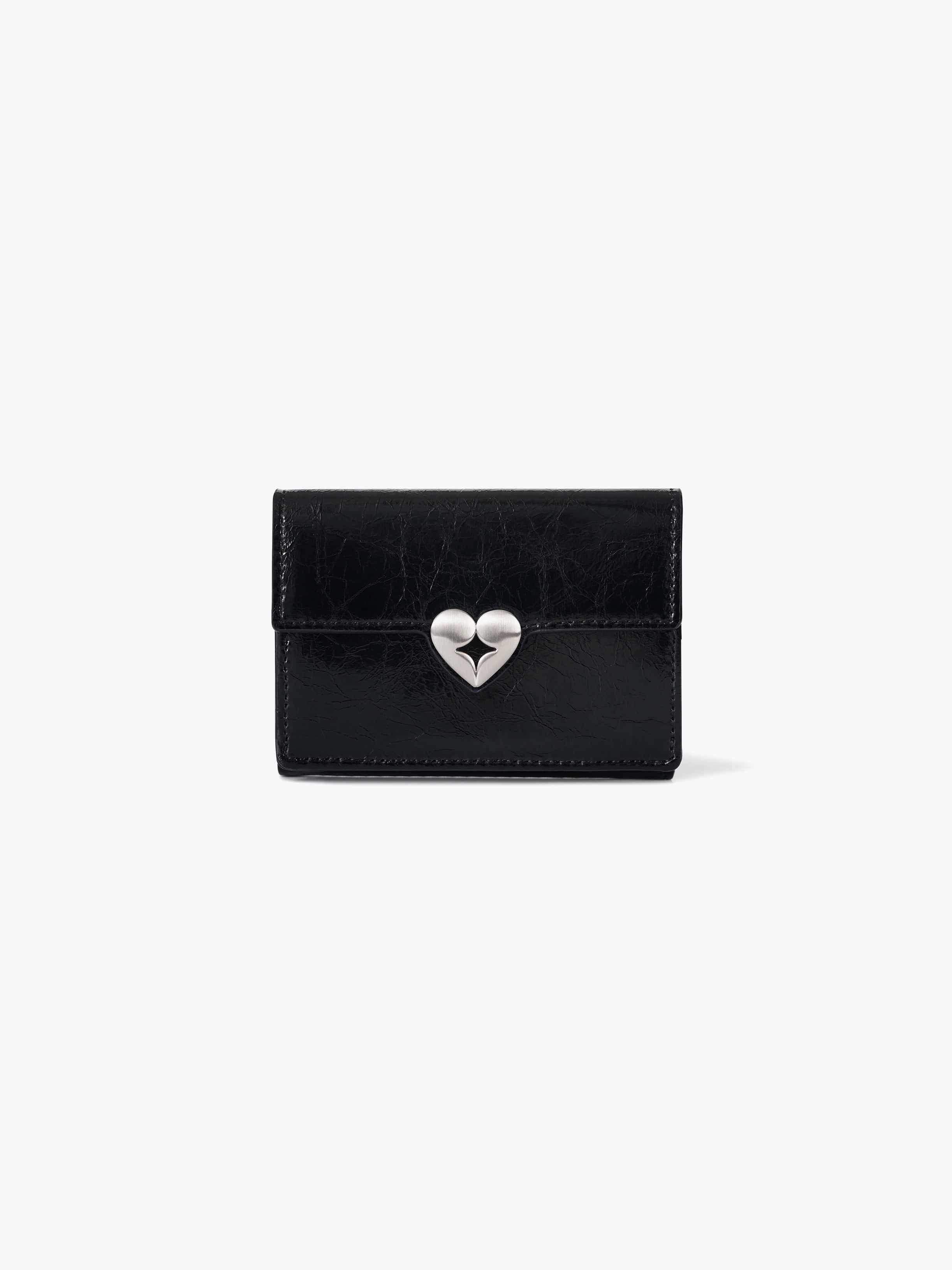 HEARTY TRIPLE WALLET (BLACK)