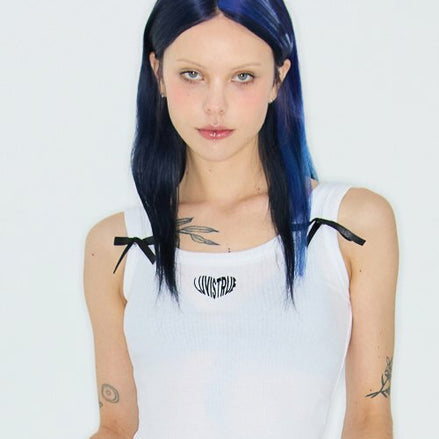 LUVISTRUE - HEART RIBBON TEE (WHITE)
