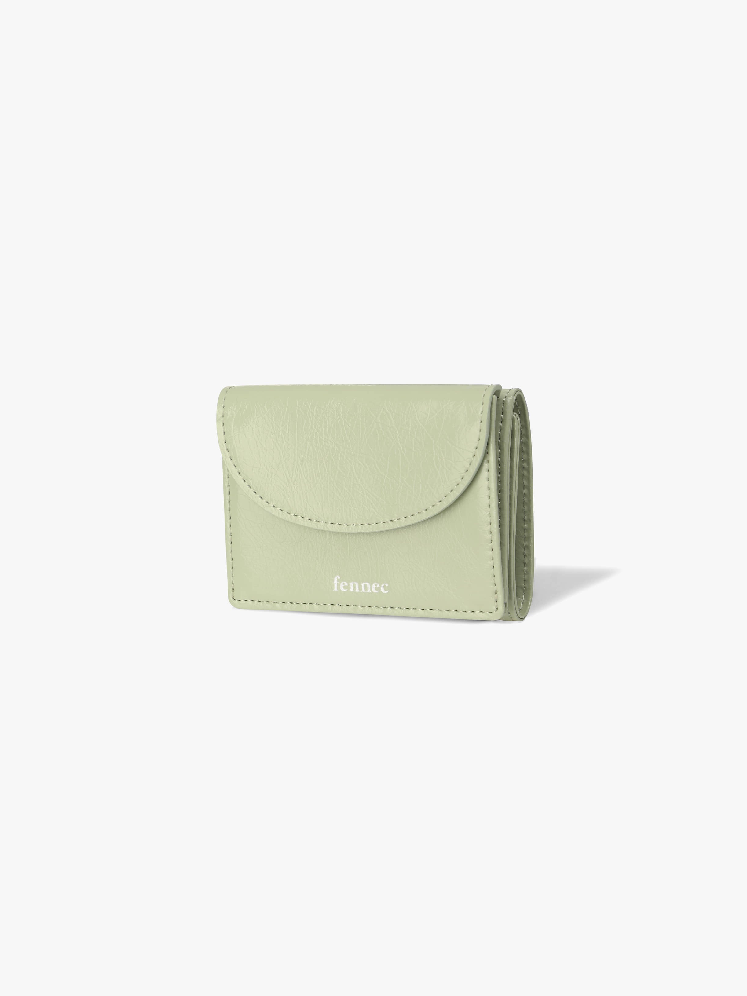 CRINKLE HALFMOON MINI WALLET (PISTACHIO)