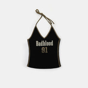 bad blood - Vintage Club Halter Tank (Black)