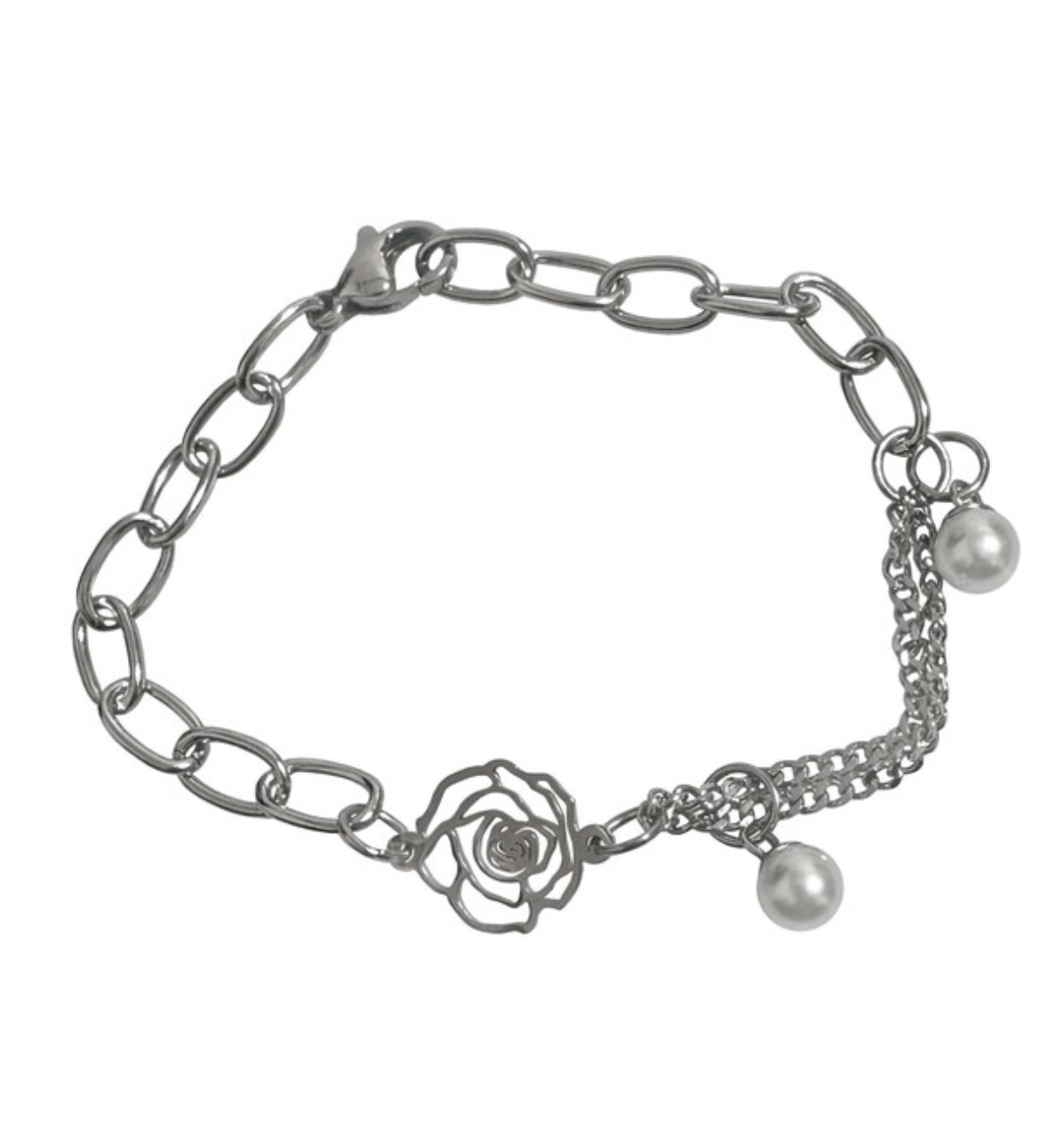 OFUSE - pearl drop bracelet(rose)