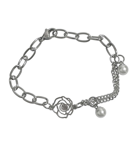 OFUSE - pearl drop bracelet(rose)