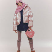 EMIS - VELOUR HEART TOTE BAG-PINK