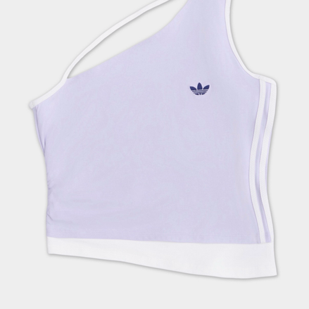 adidas tank off shoulder (lilac white)