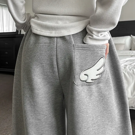 KR ANGEL WING FLEECE PANTS (4 COLORS)