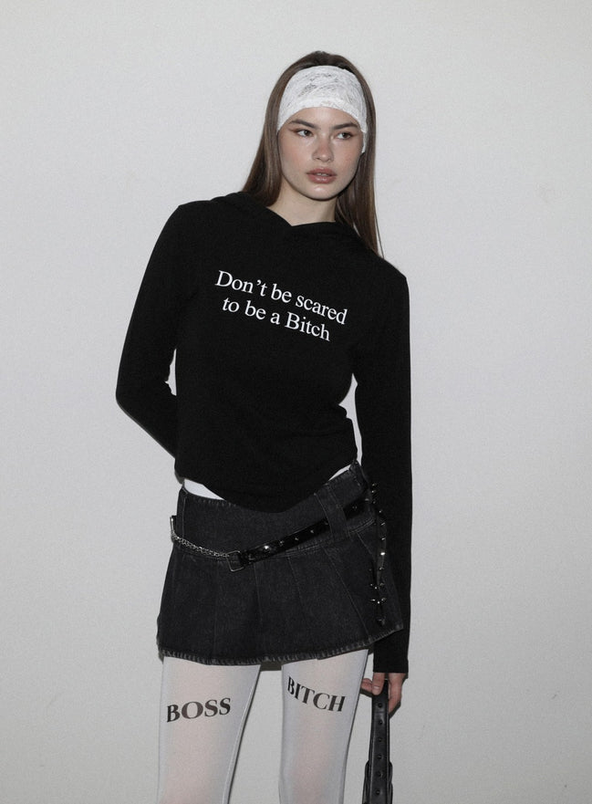 (現貨) badblood - Don’t Be Scared Slim Hoodie - Black