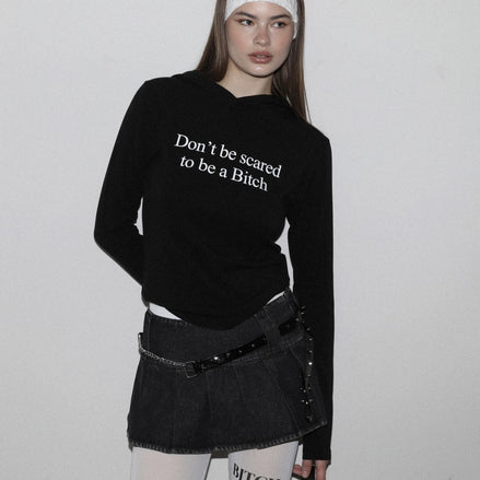 (現貨) badblood - Don’t Be Scared Slim Hoodie - Black