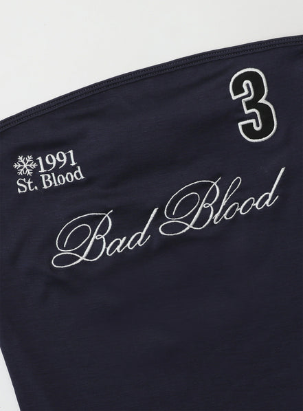 bad blood - Classic Logo Tube Top (Navy)