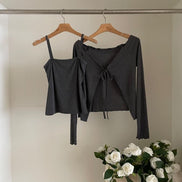 KR RUFFLE TOP SET (3 COLORS)