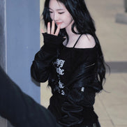[NINGNING同款] Rock Cake - Funk Mesh Top (BLACK)