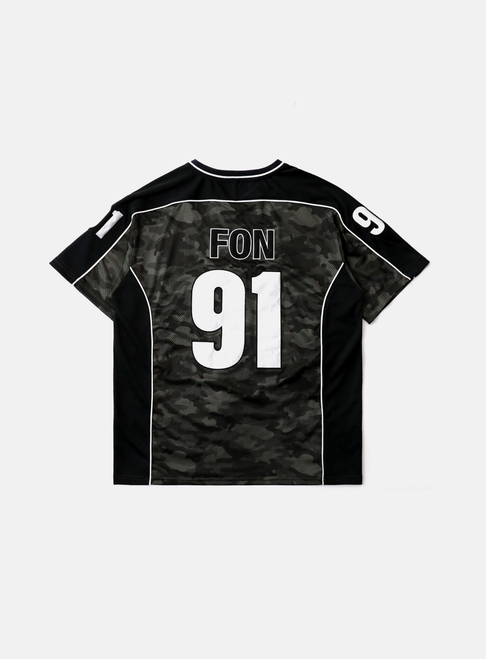 bad blood - FON V-Neck Jersey Short Sleeve (Green Camo)