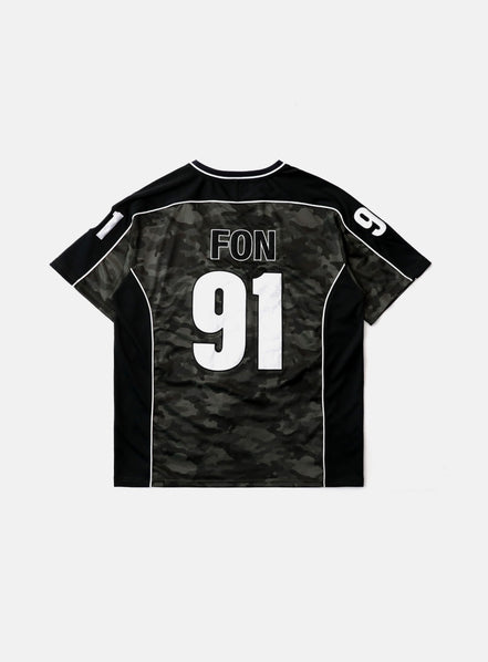 bad blood - FON V-Neck Jersey Short Sleeve (Green Camo)