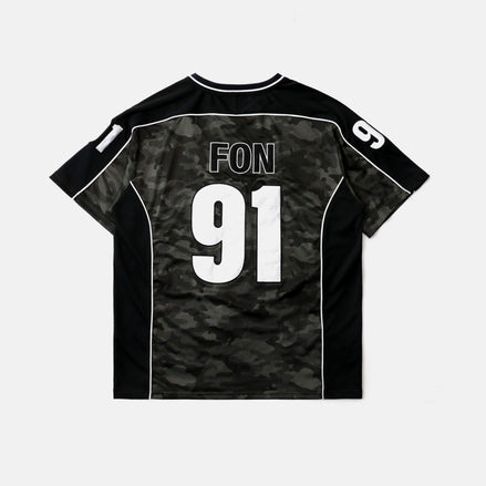 bad blood - FON V-Neck Jersey Short Sleeve (Green Camo)
