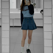 [UNISEX] AMES - BASIC RAGLAN PULLOVER KNIT (BLUE)