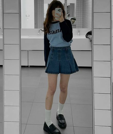 [UNISEX] AMES - BASIC RAGLAN PULLOVER KNIT (BLUE)