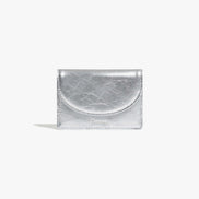 CRINKLE HALFMOON ACCORDION POCKET (SILVER)