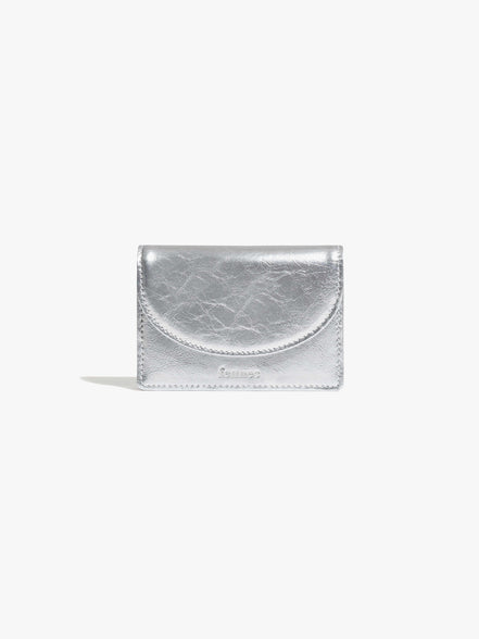 CRINKLE HALFMOON ACCORDION POCKET (SILVER)