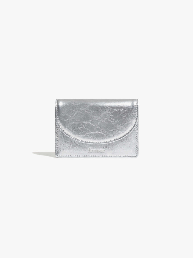 CRINKLE HALFMOON ACCORDION POCKET (SILVER)